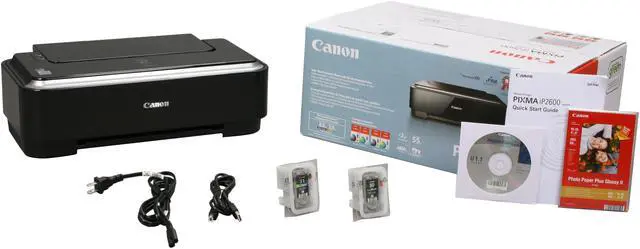Alt view image 7 of 7 - Canon PIXMA iP2600SE 2435B019 Up to 22 ppm Black Print Speed 4800 x 1200 dpi Color Print Quality USB InkJet Photo Color w/ USB Cable Photo Printer