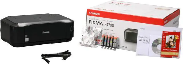 Alt view image 8 of 8 - Canon PIXMA iP4700 3742B003 ESAT 9.2 ipm Black Print Speed 9600 x 2400 dpi Color Print Quality USB InkJet Photo Color Printer