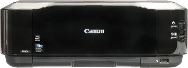 Alt view image 3 of 6 - Canon PIXMA iP series iP4820 Up to 11.0 ipm Black Print Speed 9600 x 2400 dpi Color Print Quality USB InkJet Photo Color Printer