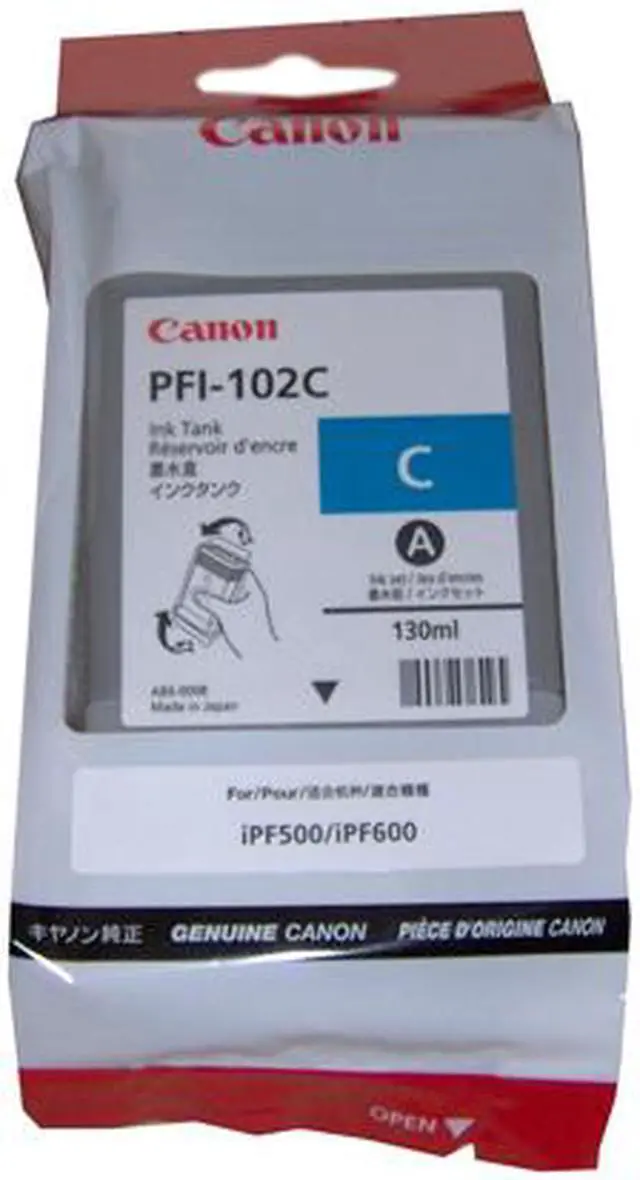 Alt view image 2 of 2 - Canon PFI-102 Ink Cartridge - Cyan