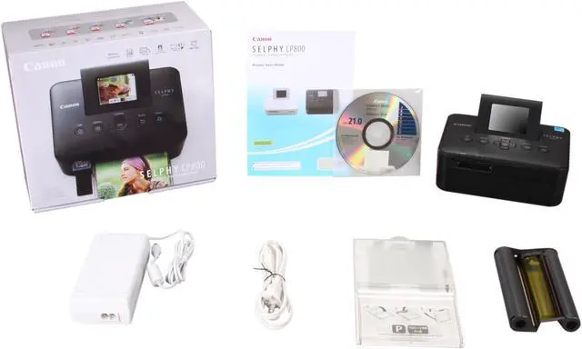 Alt view image 7 of 7 - Canon SELPHY CP800 4350B001 47 seconds / page Black Print Speed 300 x 300 dpi Color Print Quality USB Dye-Sublimation Photo Color Printer