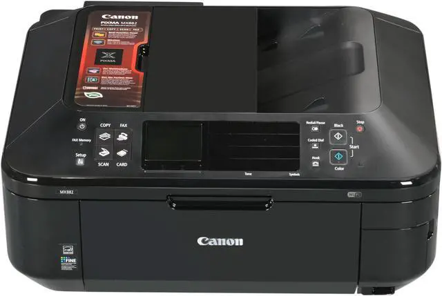Alt view image 6 of 8 - Canon PIXMA MX882 4894B002 ESAT: 12.5 ipm Black Print Speed 9600 x 2400 dpi Color Print Quality Ethernet (RJ-45) / USB / Wi-Fi InkJet MFC / All-In-One Color Printer