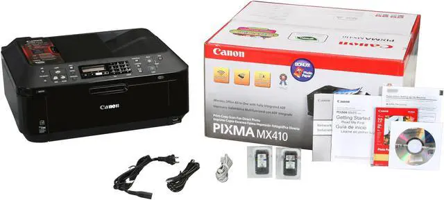 Alt view image 8 of 8 - Canon PIXMA MX410 4788B018 ESAT: 8.7 ipm Black Print Speed 4800 x 1200 dpi Color Print Quality USB / Wi-Fi InkJet MFC / All-In-One Color Printer