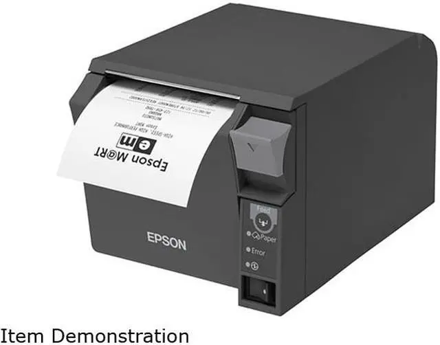 Alt view image 2 of 2 - Epson TM-T70II Front-loading Single-station Thermal Printer, USB, Serial, Dark Gray - C31CD38134