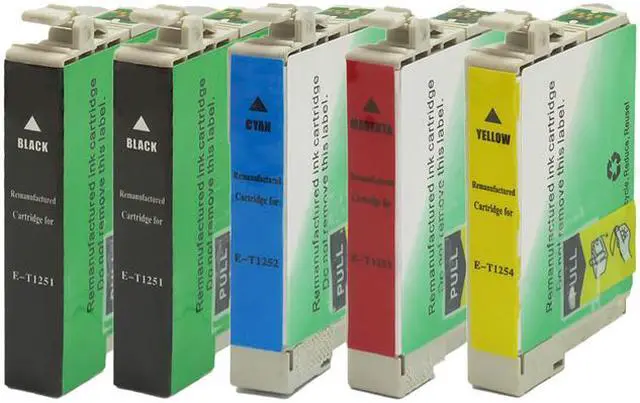 Main image of Green Project Compatible Ink Cartridge Replacement for Epson (2pc. T1251 , 1pc. T1252 , 1pc. T1253 , 1pc. T1254) 5 Pack