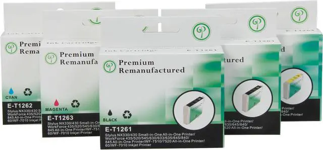 Main image of Green Project Compatible Ink Cartridge Replacement for Epson (2pc. T1261 , 1pc. T1262 , 1pc. T1263 , 1pc. T1264) 5 Pack