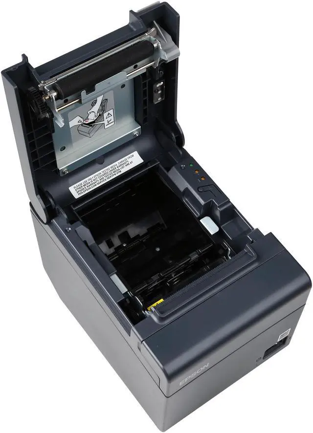 Alt view image 7 of 8 - Epson TM-T20II Single-station Thermal Receipt Printer, USB, Serial, Dark Gray - C31CD52062