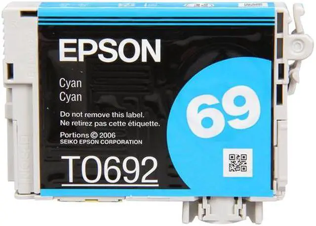 Alt view image 3 of 5 - EPSON 69 (T069520) Color DURABrite Ink Cartridge For Epson Stylus CX5000, CX6000 Cyan, Magenta and Yellow