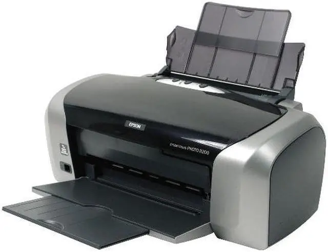 Alt view image 5 of 11 - EPSON Stylus Photo R200 C11C546011 15 ppm Black Print Speed 5760 x 1440 dpi Color Print Quality USB Advanced Micro Piezo InkJet Photo Color Printer