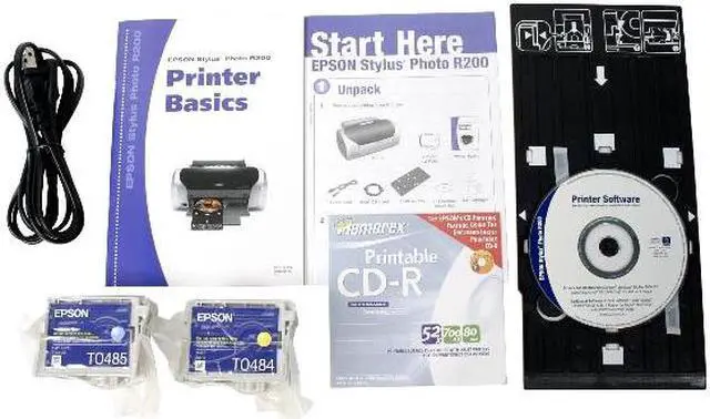 Alt view image 10 of 11 - EPSON Stylus Photo R200 C11C546011 15 ppm Black Print Speed 5760 x 1440 dpi Color Print Quality USB Advanced Micro Piezo InkJet Photo Color Printer