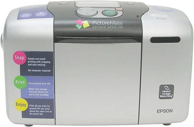 Alt view image 3 of 7 - EPSON Stylus PictureMate C11C556001 5760 x 1440 dpi Color Print Quality USB InkJet Photo Color Printer