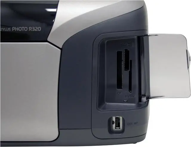 Alt view image 5 of 12 - EPSON Stylus Photo R320 C11C582001 15 ppm Black Print Speed 5760 x 1440 Color Print Quality USB InkJet Photo Color Printer