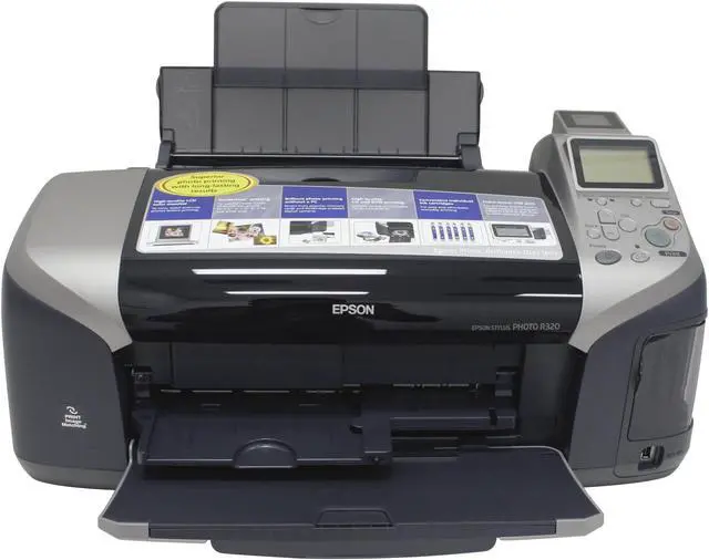 Alt view image 6 of 12 - EPSON Stylus Photo R320 C11C582001 15 ppm Black Print Speed 5760 x 1440 Color Print Quality USB InkJet Photo Color Printer