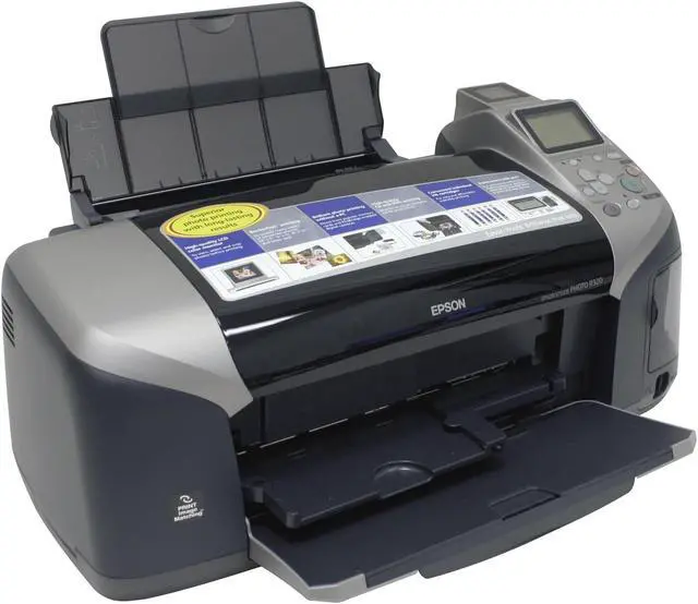Alt view image 7 of 12 - EPSON Stylus Photo R320 C11C582001 15 ppm Black Print Speed 5760 x 1440 Color Print Quality USB InkJet Photo Color Printer