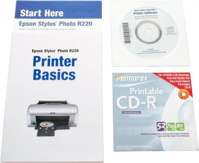 Alt view image 10 of 11 - EPSON Stylus Photo R220 C11C626011 Up to 15 ppm Black Print Speed Up to 5760 x 1440 optimized dpi Color Print Quality USB InkJet Photo Color Printer