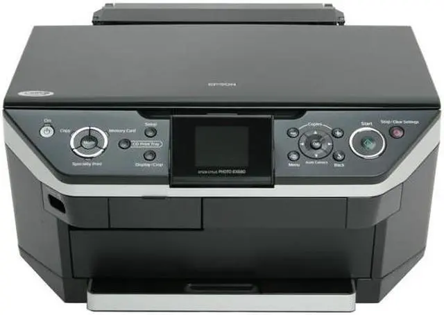 Alt view image 2 of 19 - EPSON Stylus Photo RX680 C11C686201 Up to 40 ppm Black Print Speed 5760 x 1440 optimized dpi Color Print Quality Bluetooth / USB InkJet MFC / All-In-One Color Printer