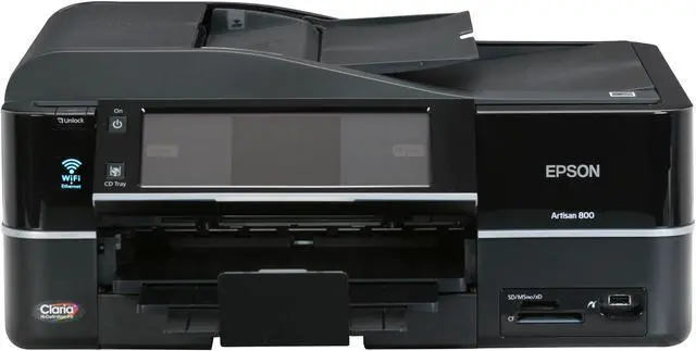 Alt view image 8 of 19 - EPSON Artisan 800 C11CA29201 Up to 38 ppm Black Print Speed 5760 x 1440 dpi Color Print Quality Ethernet (RJ-45) / USB / Wi-Fi InkJet MFC / All-In-One Color Printer
