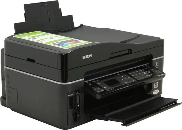 Alt view image 7 of 19 - EPSON WorkForce 600 Up to 38 ppm Black Print Speed 5760 x 1440 dpi Color Print Quality Ethernet (RJ-45) / USB / Wi-Fi InkJet MFC / All-In-One Color Printer