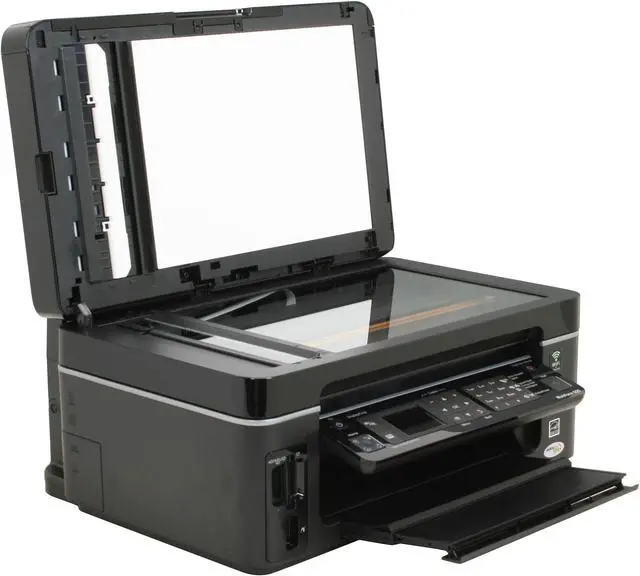 Alt view image 9 of 19 - EPSON WorkForce 600 Up to 38 ppm Black Print Speed 5760 x 1440 dpi Color Print Quality Ethernet (RJ-45) / USB / Wi-Fi InkJet MFC / All-In-One Color Printer