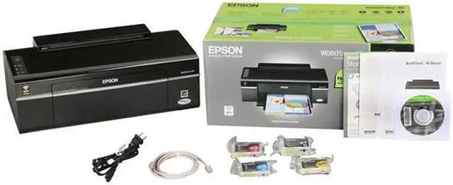 Alt view image 8 of 8 - EPSON WorkForce 40 Up to 38 ppm Black Print Speed 5760 x 1440 dpi Color Print Quality Ethernet (RJ-45) / USB / Wi-Fi InkJet Workgroup Color Printer