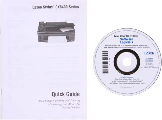Alt view image 14 of 15 - EPSON Stylus CX8400 C11C690201 Up to 32 ppm Black Print Speed 5760 x 1440 optimized dpi Color Print Quality USB InkJet MFC / All-In-One Color Printer