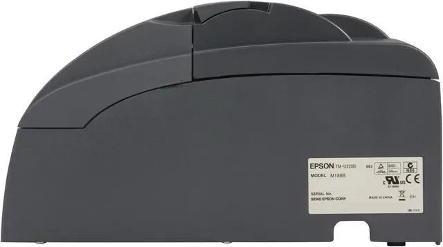 Alt view image 6 of 10 - Epson TM-U220B Receipt/Kitchen Impact Printer with Auto Cutter - Dark Gray C31C514653