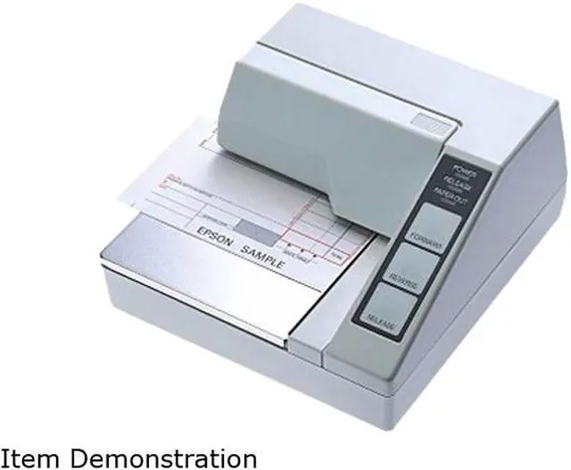 Main image of Epson TM-U295P-242 TM-U295 Shuttle Impact Dot Matrix Slip Printer, Parallel, Requires Power Supply, White - C31C178242