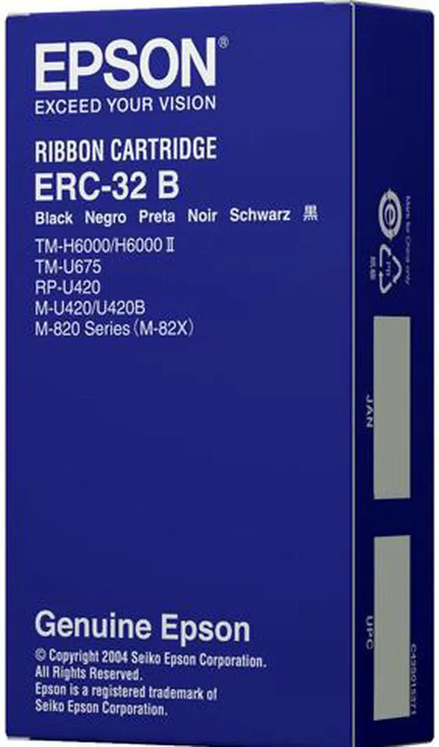 Main image of EPSON ERC-32B Ribbon Cartridge, Black