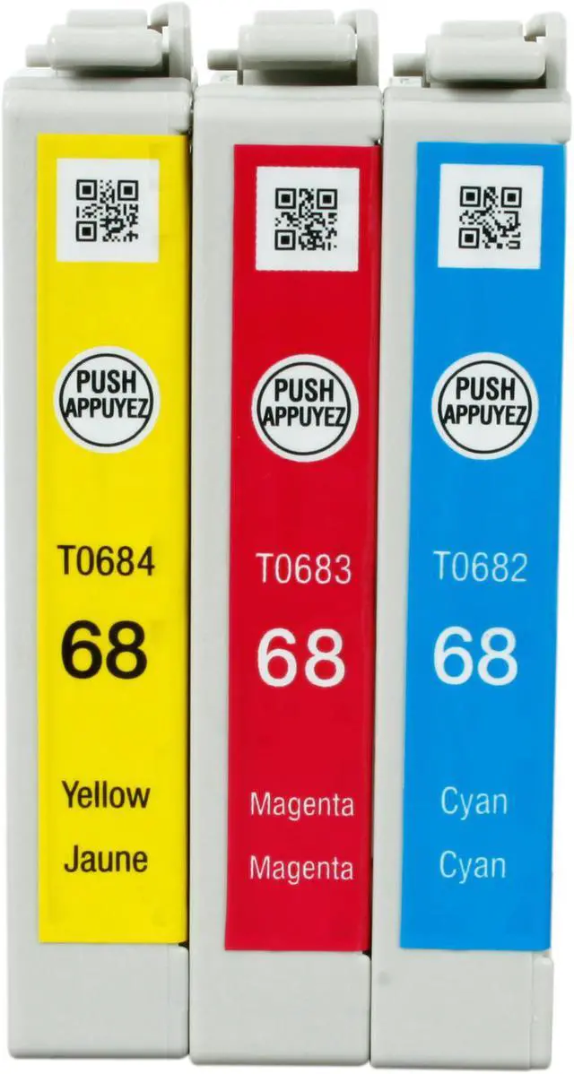 Alt view image 2 of 5 - EPSON 68 (T068520) DURABrite Ultra High-capacity multi-pack Ink Cartridge 3 Colors