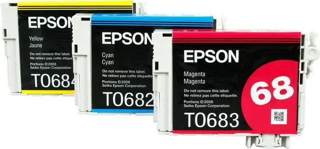 Alt view image 3 of 5 - EPSON 68 (T068520) DURABrite Ultra High-capacity multi-pack Ink Cartridge 3 Colors