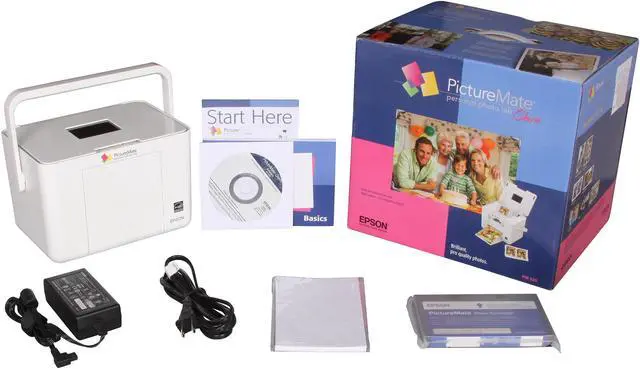 Alt view image 7 of 7 - EPSON PictureMate 225 4" x 6" photo in as fast as 37 seconds Black Print Speed 5760 x 1440 dpi Color Print Quality USB InkJet Photo Color Printer