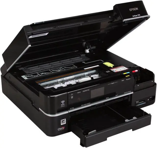Alt view image 7 of 8 - EPSON Artisan 725 C11CA74201 Up to 9.5 ppm Black Print Speed 5760 x 1440 dpi Color Print Quality Ethernet (RJ-45) / USB / Wi-Fi InkJet MFC / All-In-One Color Printer