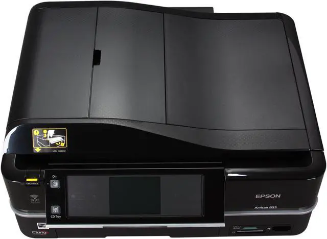 Alt view image 5 of 7 - EPSON Artisan 835 C11CA73201 Up to 9.5 ppm Black Print Speed 5760 x 1440 dpi Color Print Quality Ethernet (RJ-45) / USB / Wi-Fi InkJet MFC / All-In-One Color Printer