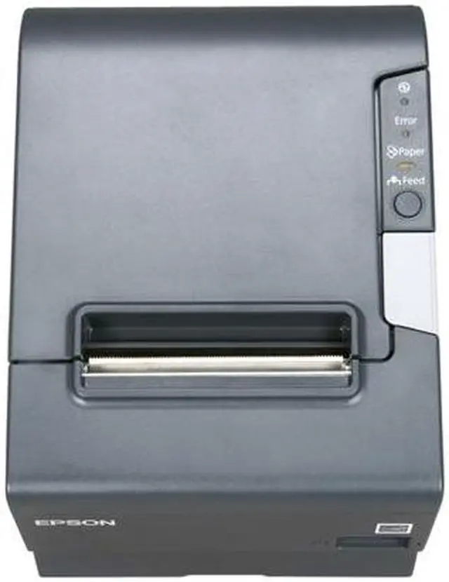 Alt view image 4 of 8 - Epson TM-T88V 3" Single-station Thermal Receipt Printer, USB, Serial, Dark Gray - C31CA85084