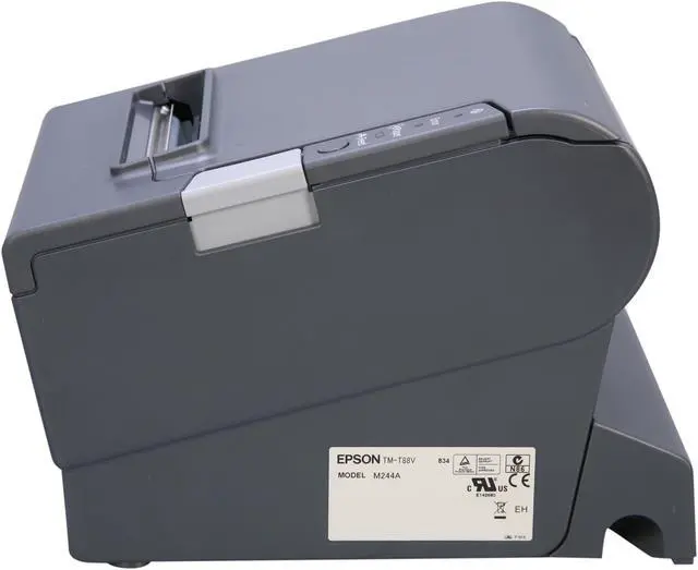 Alt view image 5 of 7 - Epson TM-T88V 3" Single-station Thermal Receipt Printer, USB, Parallel, Dark Gray - C31CA85834