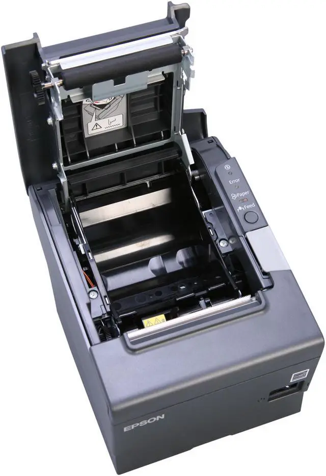 Alt view image 6 of 7 - Epson TM-T88V 3" Single-station Thermal Receipt Printer, USB, Parallel, Dark Gray - C31CA85834