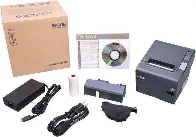 Alt view image 7 of 7 - Epson TM-T88V 3" Single-station Thermal Receipt Printer, USB, Parallel, Dark Gray - C31CA85834