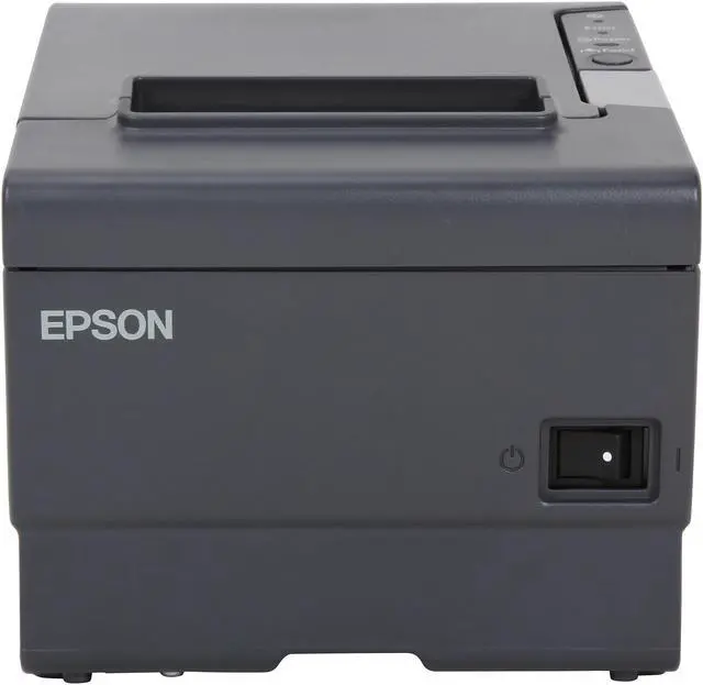 Alt view image 2 of 7 - Epson TM-T88V 3" Single-station Thermal Receipt Printer, USB, Powered USB, Dark Gray (No Power Supply) - C31CA85090