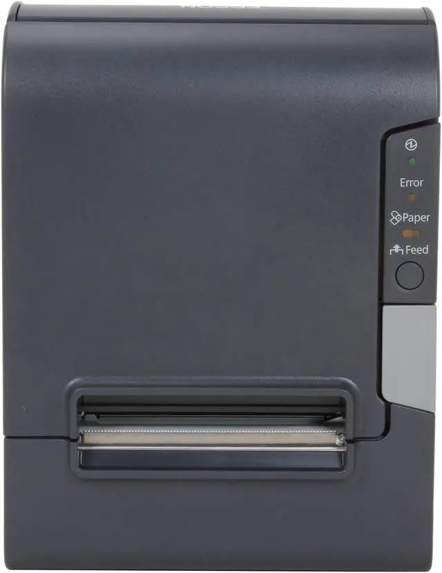 Alt view image 3 of 7 - Epson TM-T88V 3" Single-station Thermal Receipt Printer, USB, Powered USB, Dark Gray (No Power Supply) - C31CA85090