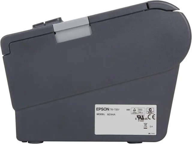 Alt view image 5 of 7 - Epson TM-T88V 3" Single-station Thermal Receipt Printer, USB, Powered USB, Dark Gray (No Power Supply) - C31CA85090