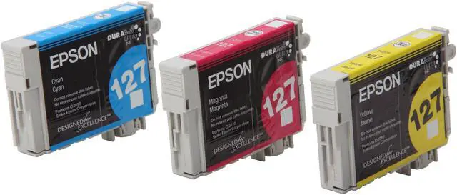 Alt view image 3 of 7 - EPSON 127 (T127520) Extra High-Capacity Ink Cartridge Multi-Pack Cyan / Magenta / Yellow