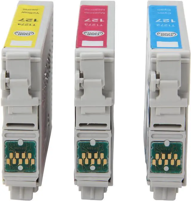 Alt view image 6 of 7 - EPSON 127 (T127520) Extra High-Capacity Ink Cartridge Multi-Pack Cyan / Magenta / Yellow