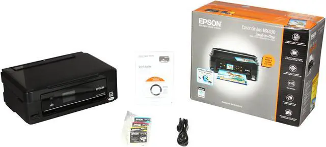 Alt view image 8 of 8 - EPSON Stylus NX430 C11CB22201 6.2 ISO ppm Black Print Speed 5760 x 1440 dpi Color Print Quality USB / Wi-Fi MicroPiezo inkjet Small-in-One Color Printer