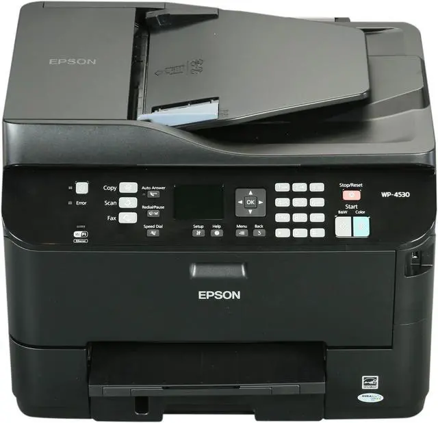 Alt view image 3 of 8 - EPSON WorkForce Pro WP-4530 Up to 16 ppm Black Print Speed 4800 x 1200 dpi Color Print Quality Ethernet (RJ-45) / USB / Wi-Fi MicroPiezo inkjet MFC / All-In-One Color Printer