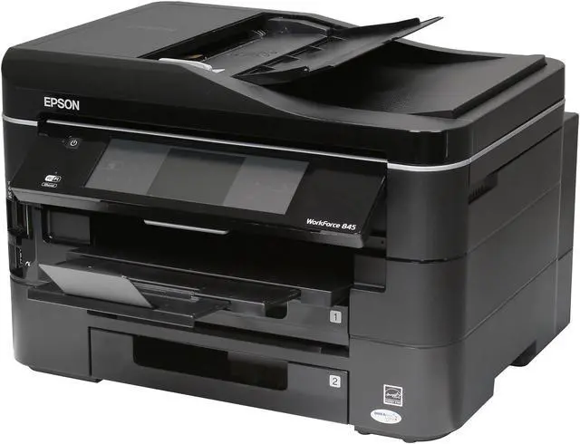 Main image of EPSON WorkForce 845 C11CB92201 15 ISO ppm Black Print Speed Ethernet (RJ-45) / USB / Wi-Fi InkJet MFC / All-In-One Color Printer