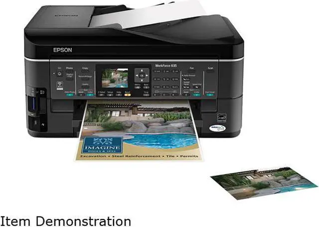 Main image of EPSON WorkForce 635 15 ISO ppm Black Print Speed 5760 x 1440 dpi Color Print Quality Wireless InkJet MFC / All-In-One Color Printer