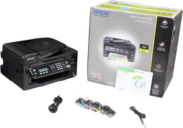 Alt view image 9 of 9 - EPSON WorkForce WF-2530 9.0 ISO ppm Black Print Speed 5760 x 1440 optimized dpi Color Print Quality USB / Wi-Fi InkJet MFC / All-In-One Color Printer