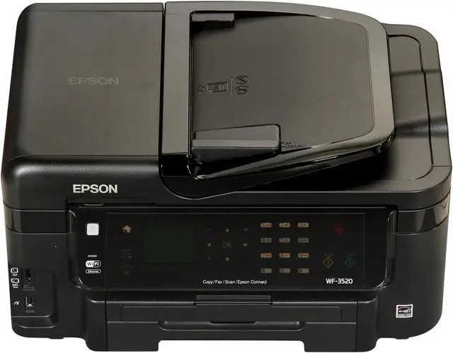 Alt view image 3 of 10 - EPSON WorkForce WF-3520 15 ISO ppm Black Print Speed 5760 x 1440 optimized dpi Color Print Quality Ethernet (RJ-45) / USB / Wi-Fi InkJet MFC / All-In-One Color Printer