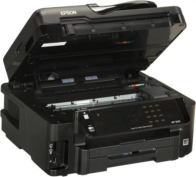 Alt view image 8 of 10 - EPSON WorkForce WF-3520 15 ISO ppm Black Print Speed 5760 x 1440 optimized dpi Color Print Quality Ethernet (RJ-45) / USB / Wi-Fi InkJet MFC / All-In-One Color Printer