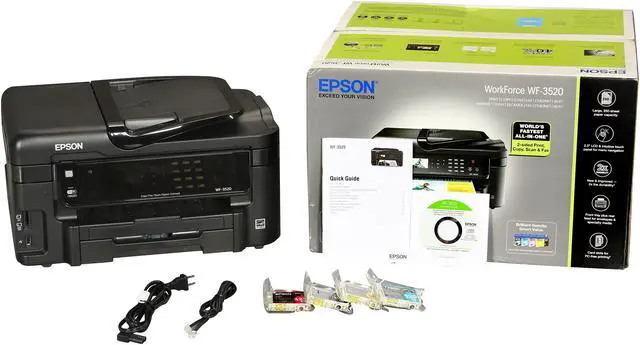 Alt view image 10 of 10 - EPSON WorkForce WF-3520 15 ISO ppm Black Print Speed 5760 x 1440 optimized dpi Color Print Quality Ethernet (RJ-45) / USB / Wi-Fi InkJet MFC / All-In-One Color Printer